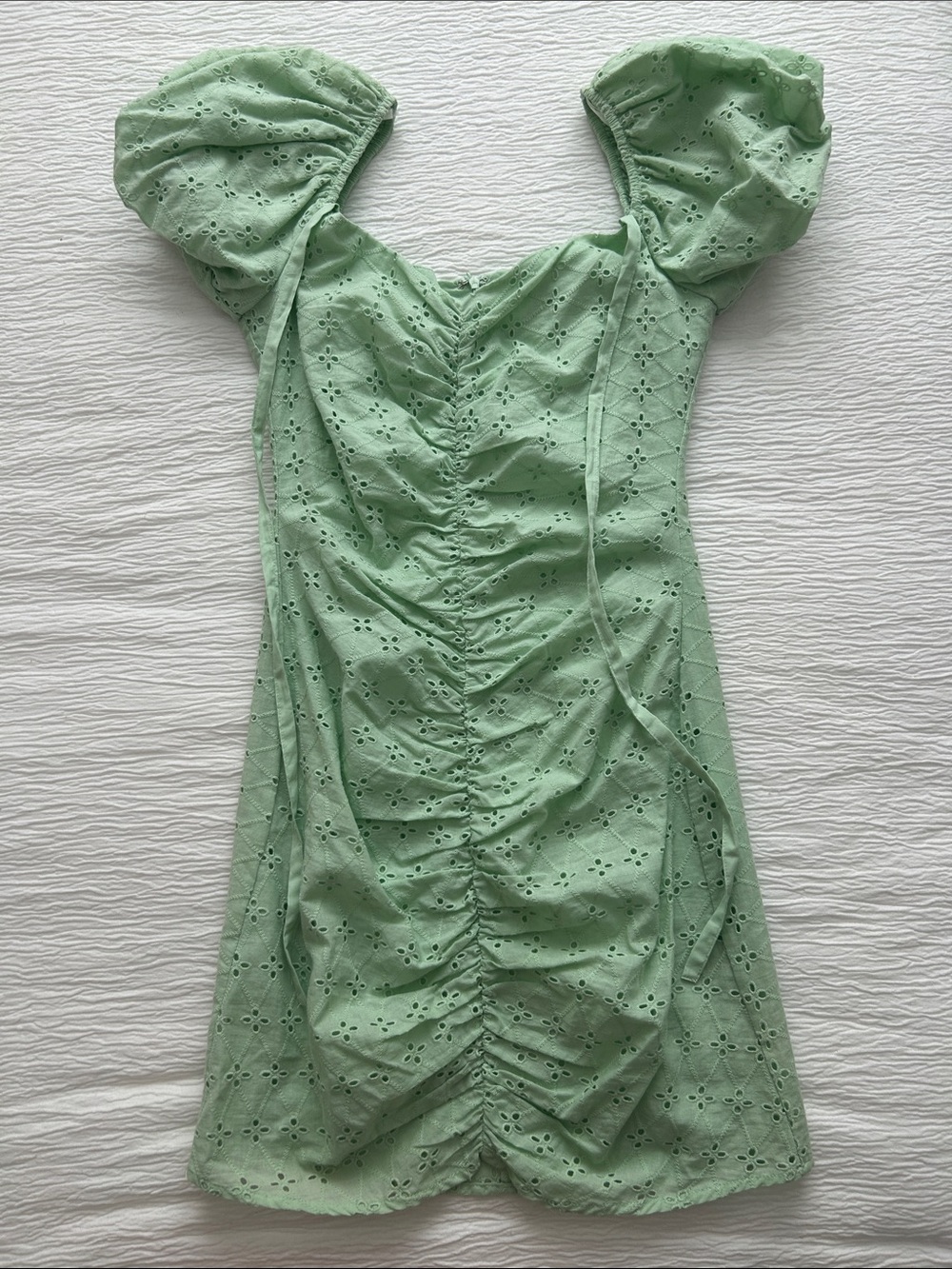 BCB Generation Mint Green Puff-Sleeve Mini Dress